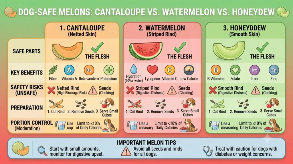 Cantaloupe vs. Watermelon vs. Honeydew for Dogs