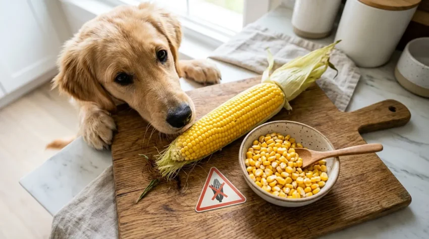 Can dogs eat corn - kernels safe, cob choking hazard